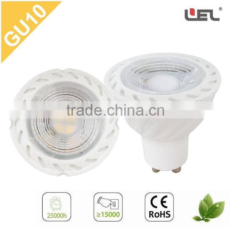LED Spot light GU10 6W 470LM RC driver high heat dissipation produced in China by LEL
