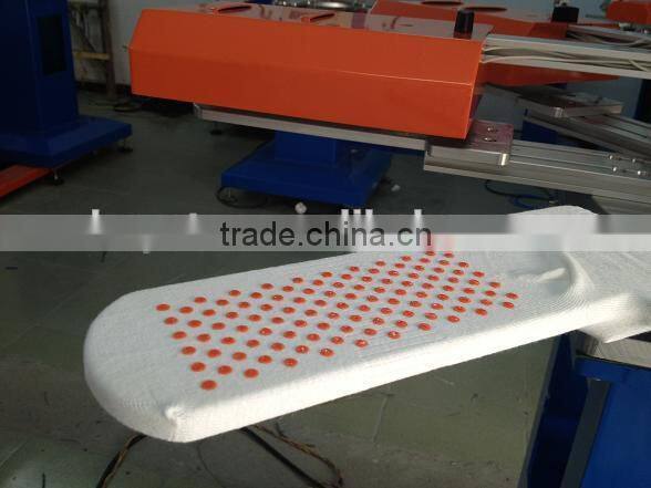 flat screen printing machine for sock with anti slip silicone ink