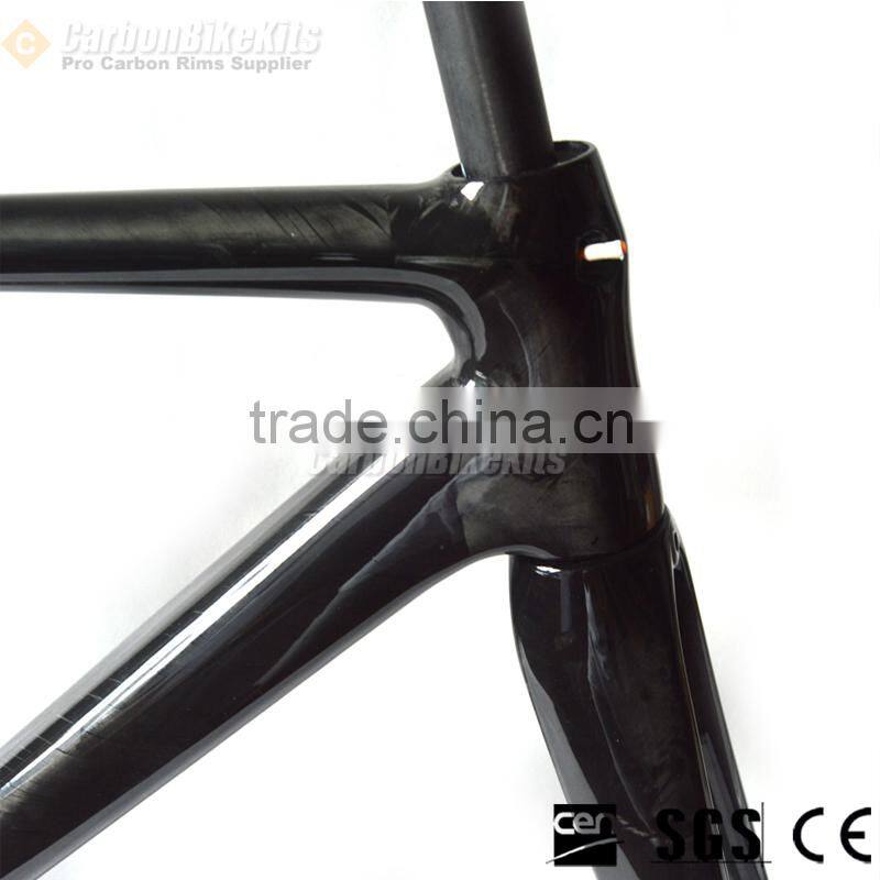Factory price carbon T700 3K/UD road bike frame BSA/BB86.5/PF30 with fork