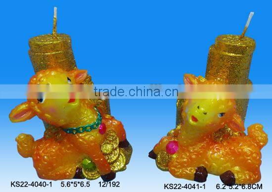 2015 chinese zodiac symbols scented candle sheep wax souvenir
