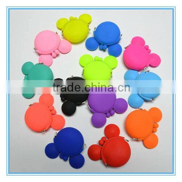 mouse shape silicone coin holder gift pouch