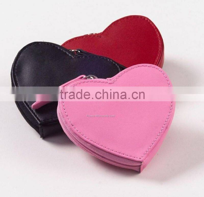 Promotional PU Leather Heart Shape Coin Purse Wallet