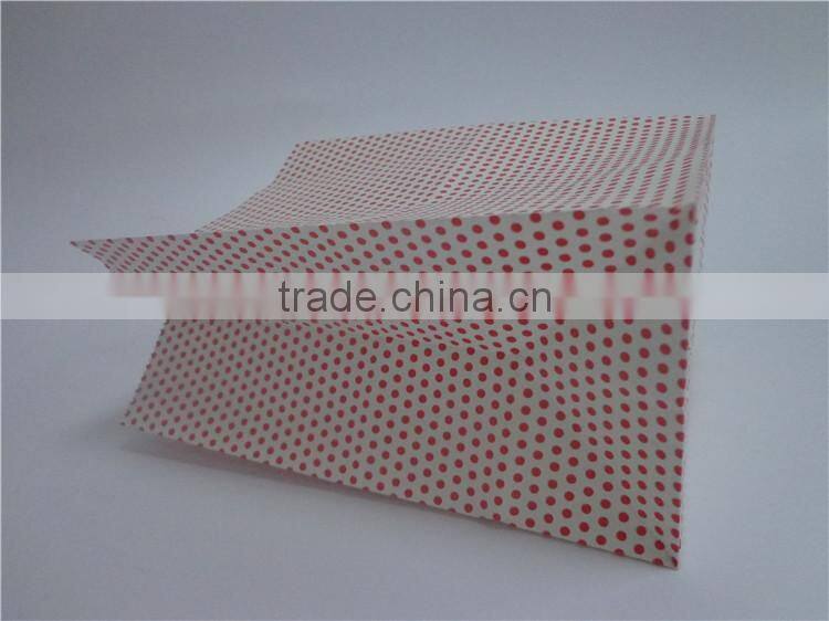 Cute open top red dot paper bag, red dots gift paper bag