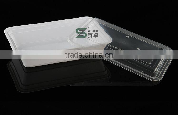 800ml stackable disposable microwave safe and freezer plastic food container with clear lid