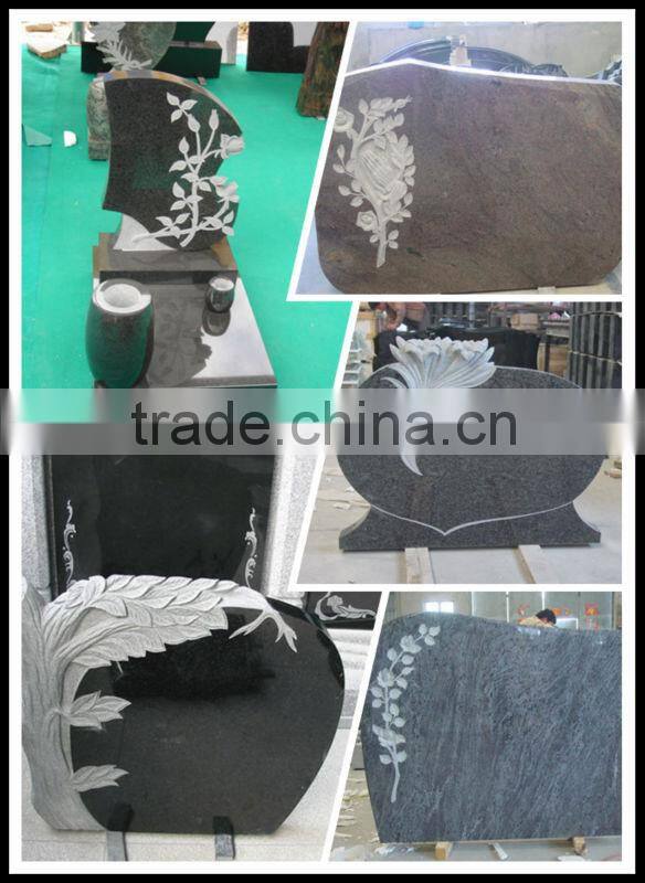 shanxi black heart shape small tombstone for sale