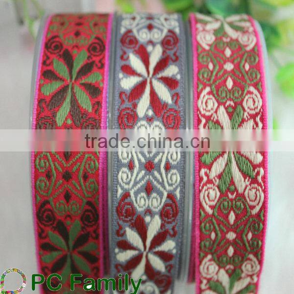 Hot sale 1 inch embroidery ribbon for garment
