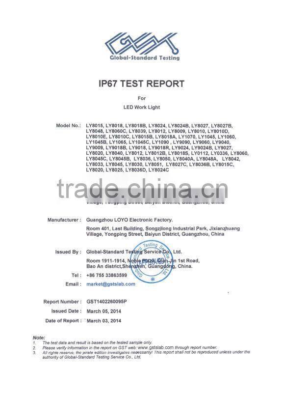 hotsale 10-30v 33w IP67 2640LM 8 wheel lamp hibious atv car led sopt light 12v