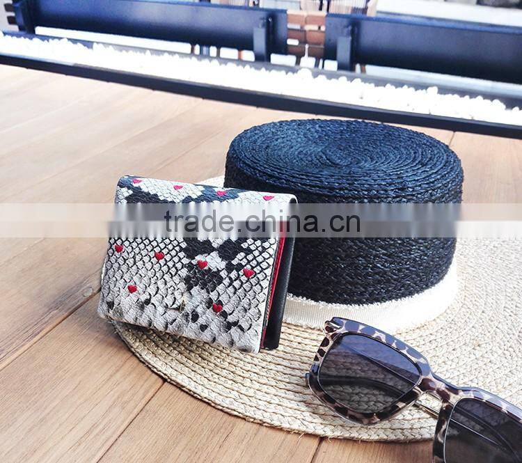 Fashion with animal snake skin pattern pu leather wallet for women