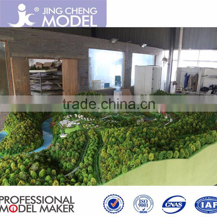 High quality architectural scale model with details for city planning model