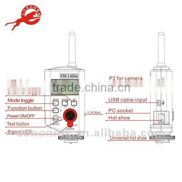 Cononmk wireless photography transceiver hotshoe flash trigger portable foto equipment