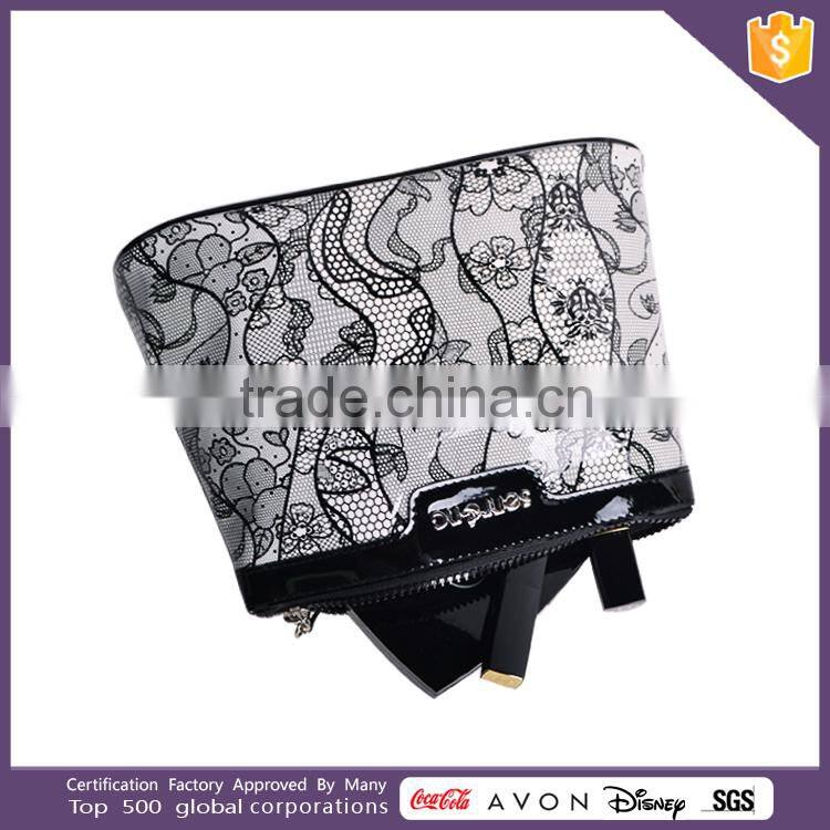 waffle weave cotton cosmetic bag cosmetic bag multi pocket