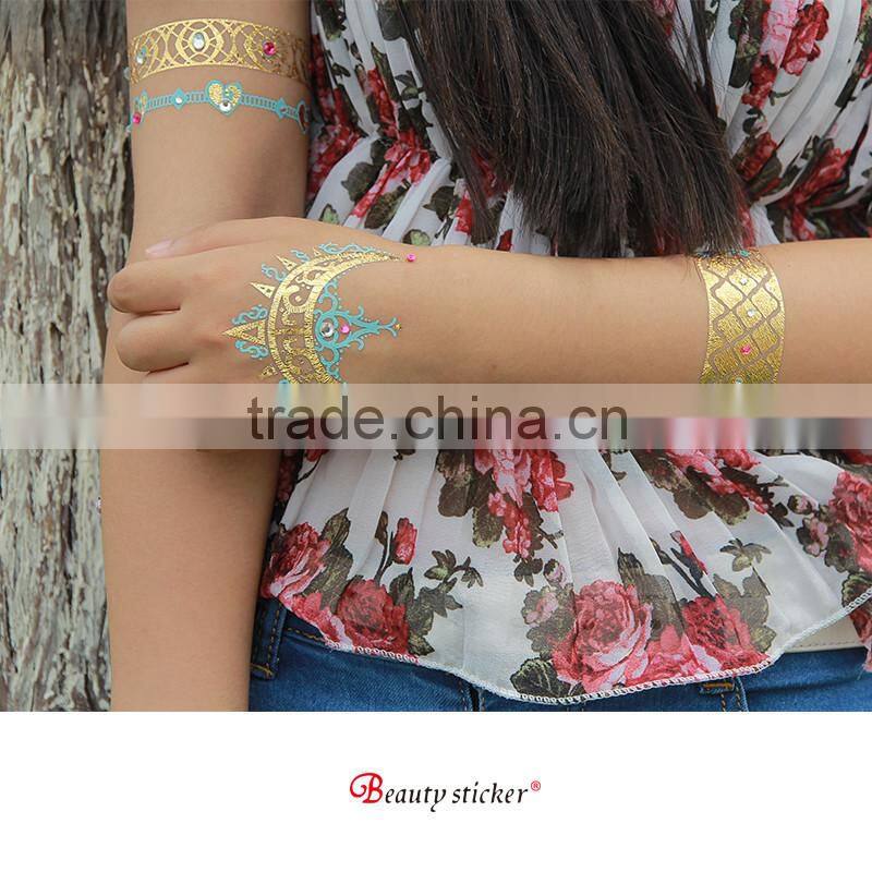 2016 Body Safe Diamond Temporary Flash Tattoo Jewelry Tattoo Stickers