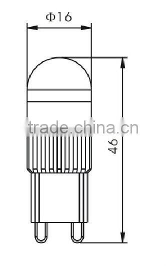 2015 decorative light 2.5w 4000k g9 led light bulb