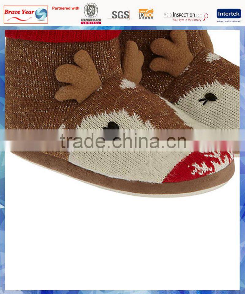 2014 hot sell knitted deer ladies winter boots