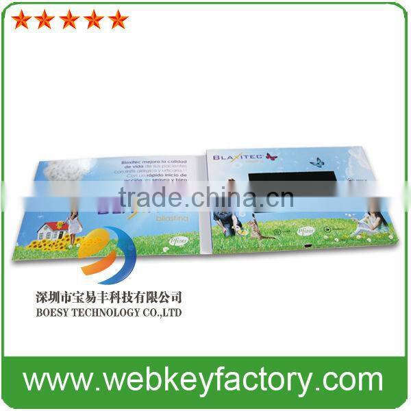7inch high quality lcd video brochure