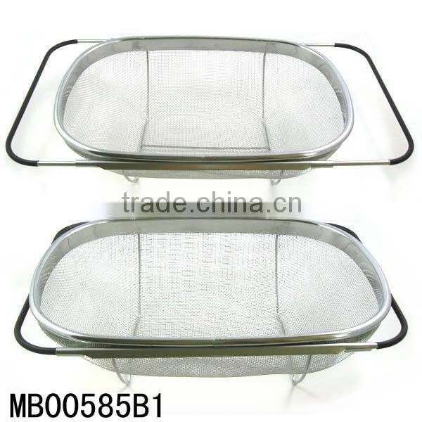 Expandable Stainless Steel Mesh Strainer, Vegetable Colander