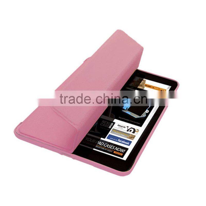 Folder Stand Leather hard Case For iPad Air,inside cover is rubberized PC case
