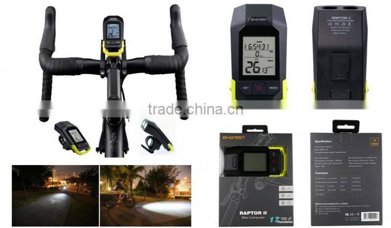 Shanren digital wireless USB bike computer with light