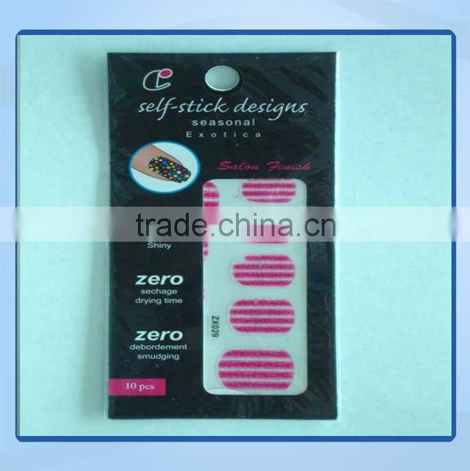 high quality customer design paper nail sticker