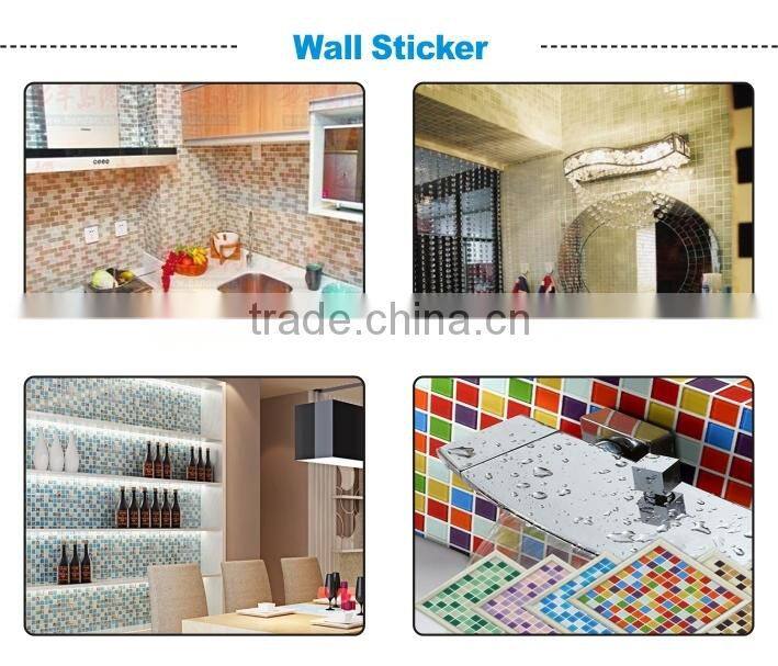 Hot sale Vintage bird, rose, daisy design on pink star sticker bathroom waterproof wall sticker