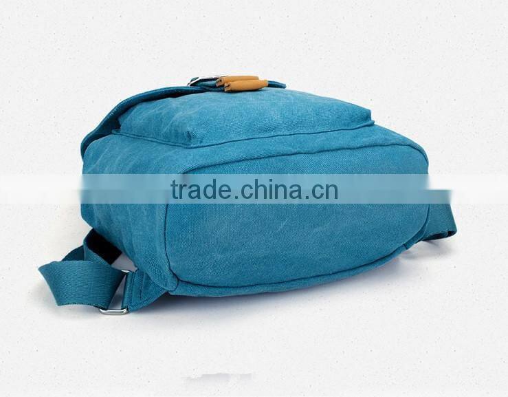 Casual lady canvas backpack bag women