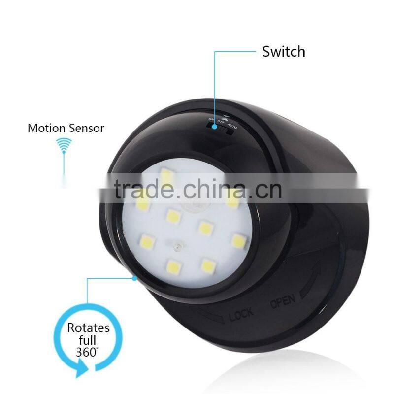 360 Degree Rotation Wireless Indoor outdoor Wall Porch LED motion sensor light