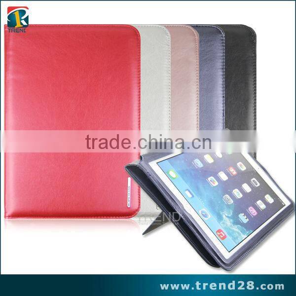 Black color high quality lower price leather case for ipad air