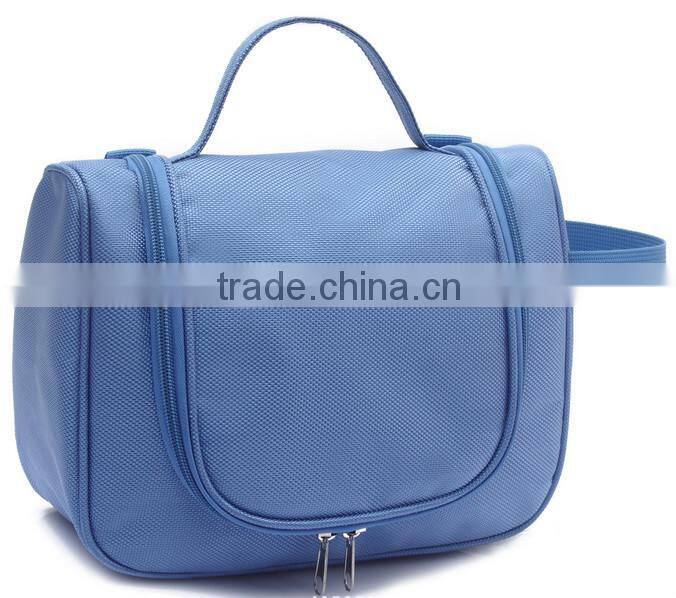 Black Grid Pattern Cosmetic Make Up Small Zippered Bag