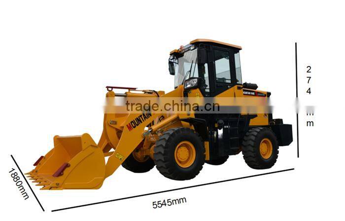 hydraulic truck mini scoop loader with screening bucket