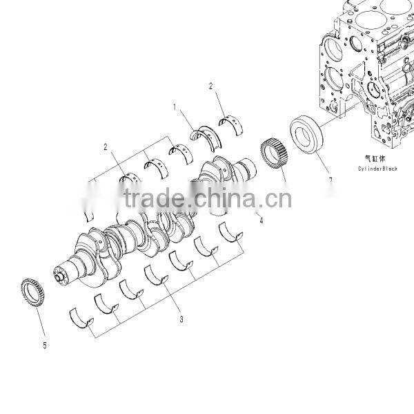 New PC200-8 excavator diesel engine parts crankshaft