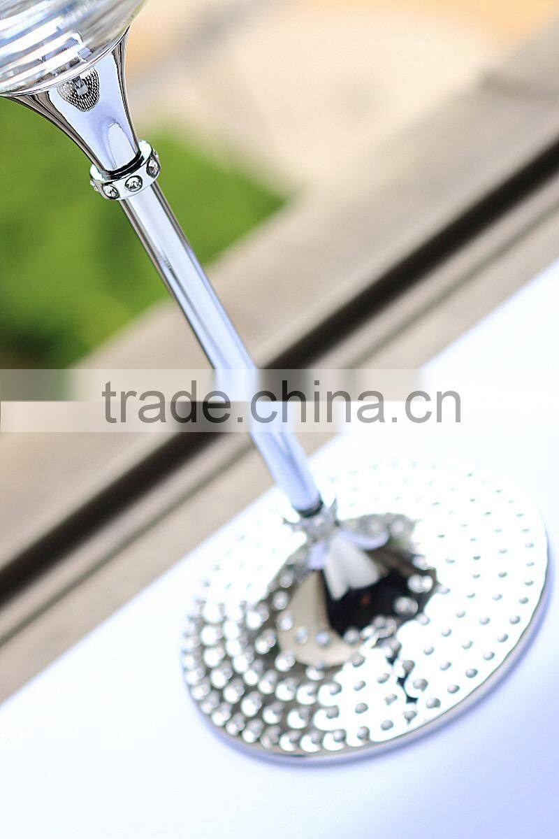 2015 new design lead free clear crystal 200ml drinking wine glasses