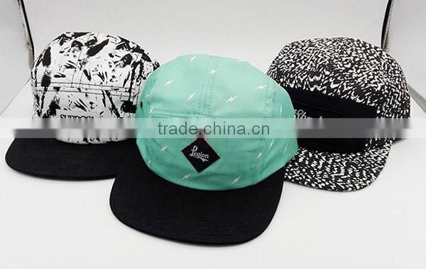 Cotton Camper 5 Panel Hot Cap With Custom Logo Blank Camper Strapback Cap
