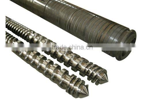 Plastic extruder parallel twin screw and barrel for floor/board extrusion line