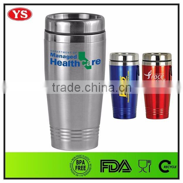 food grade eco friendly double wall 16oz stainless steel coffee mug