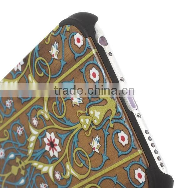 The newest style and hot sale Real Walnut Coated Case For Apple Iphone 6 4.7