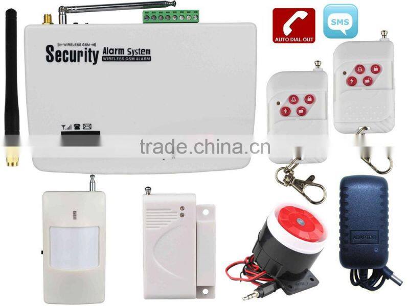 Genuine original GSM wireless home security burglar alarm system to automatically dial a call PIR SMS Russian/English/Spanish
