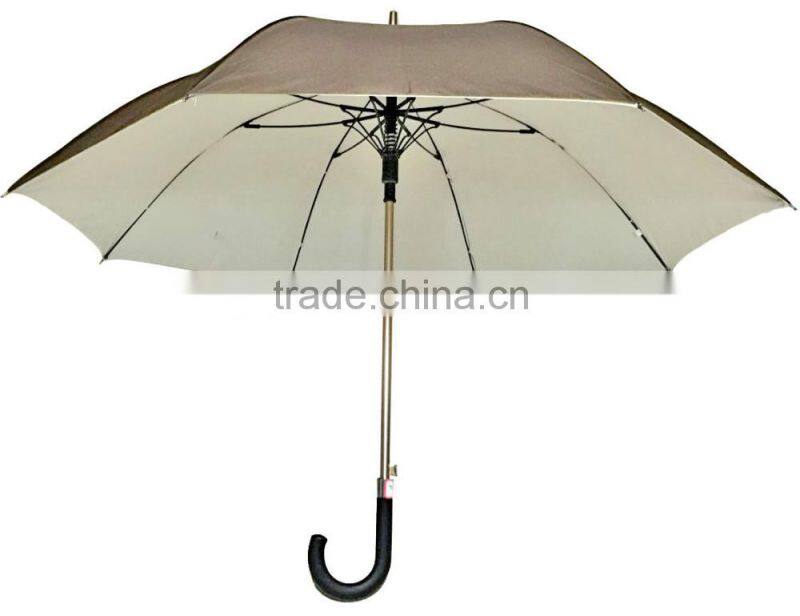 2016 25inch 14mm Luxury Auto Fiberglass And Gold Aluminum Frame Double Layers High Quality Straight Umbrella