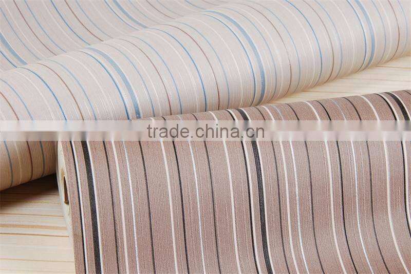 Chinese project stripe vinyl wallcovering