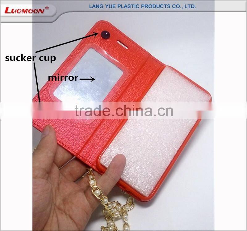 cute wallet flip phone case with chain necklace for Samsung Galaxy Note C S A J E ON edge mini plus 9 8 7 6 5 4 3 2 1