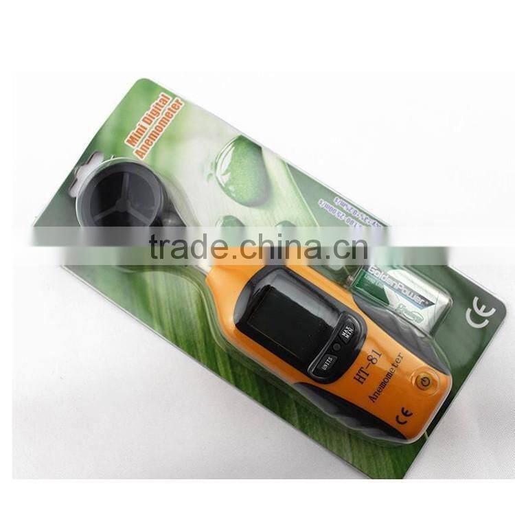 2016 anemometer HT-81 digital anemometer wind speed meter air flow meter LCD Display Velocity Temperature Measuring tacometro
