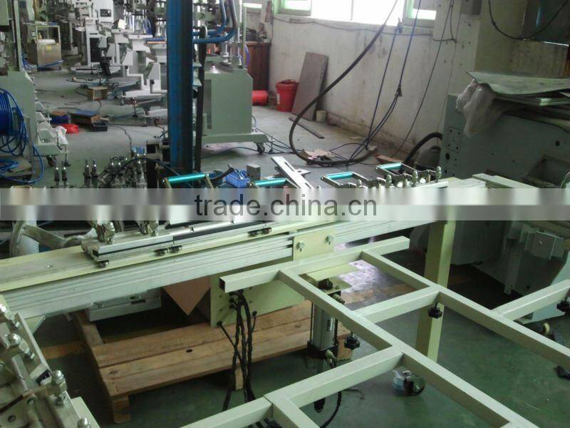 Double handle mesh stretching machine