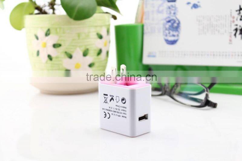1*USB output America/Japan single plug Mobile Phone Charger