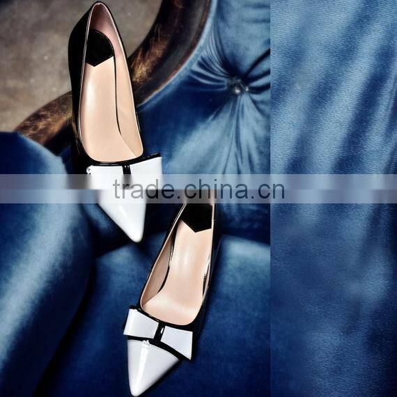 New fashion genuine leather dress shoes high heel shoes black & white pointed toe bow fashion pumps CP6671