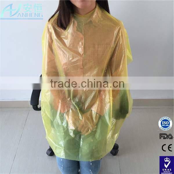 Beauty and salon use disposable pe hair dying cape
