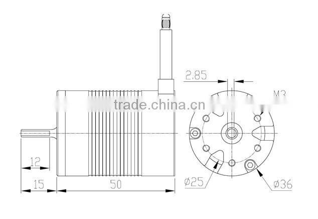 With ROAR and IFMAR standards 4Poles Sensorless 3650 Brushless 540 motor