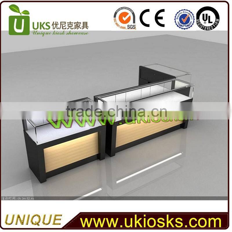 Top Canopy wood Exhibition Jewelry Cupboad Pedestal