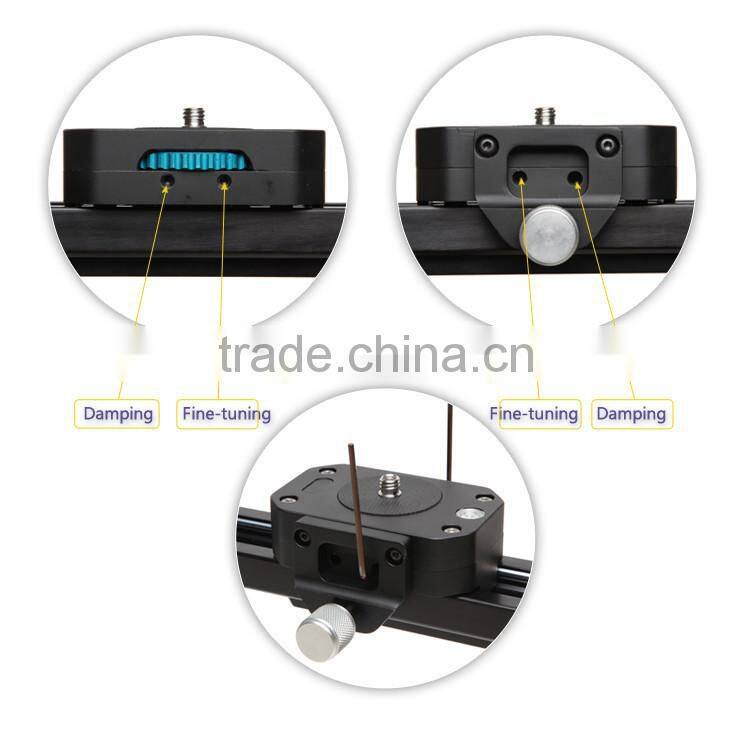 Factory supply camera mini rail dolly slider 80cm for DV camcorder with pan head