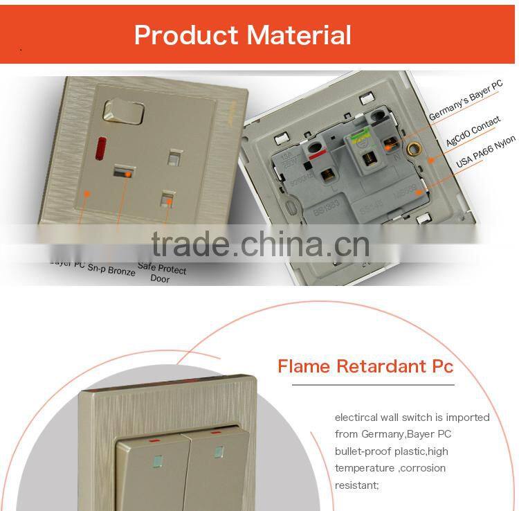 woven gold finish one gang one/two way wall switch arbitrary point switch