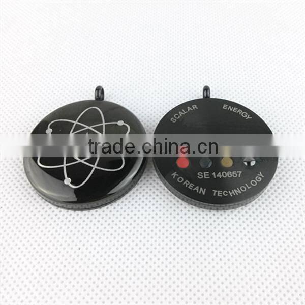 stainless steel pendant necklace, with negative ion, FIR, magnet and germanium stone