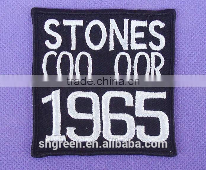 Computerized cotton flat embroidery badge